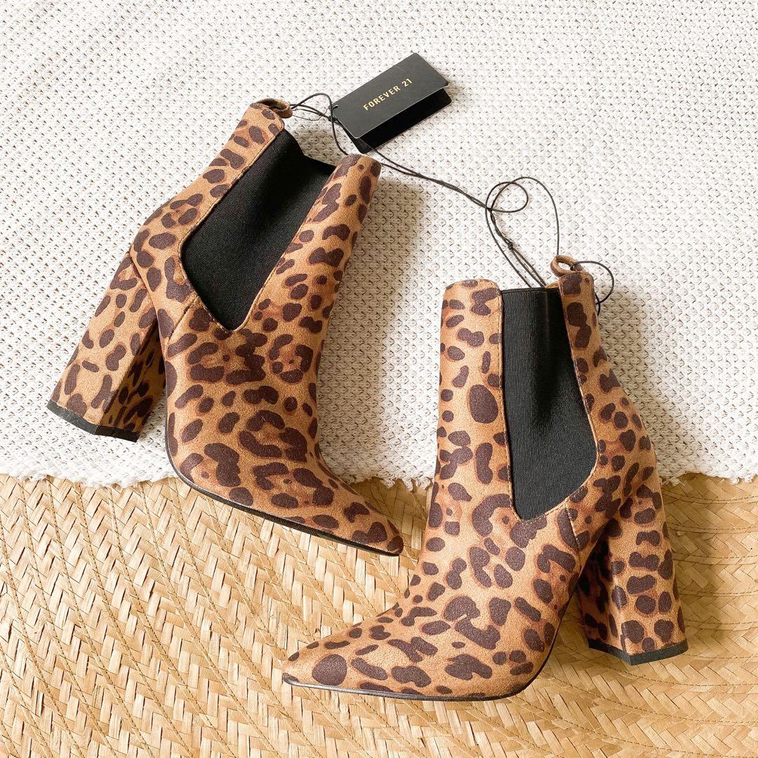 Forever 21 leopard booties sale