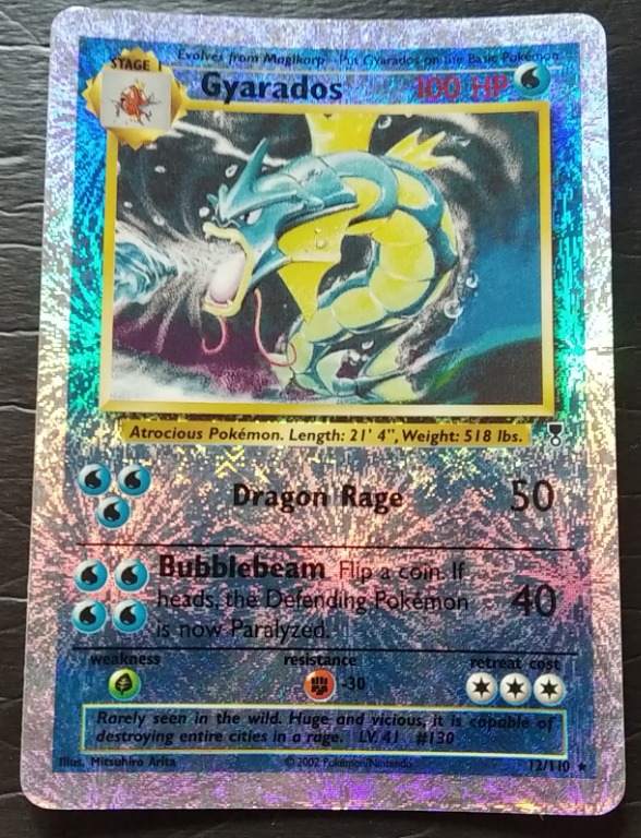 Gyarados 12/110 Reverse Holo Rare Legendary Collection Single Card ︳100%  Original & Authentic Vintage Pokemon Card TCG