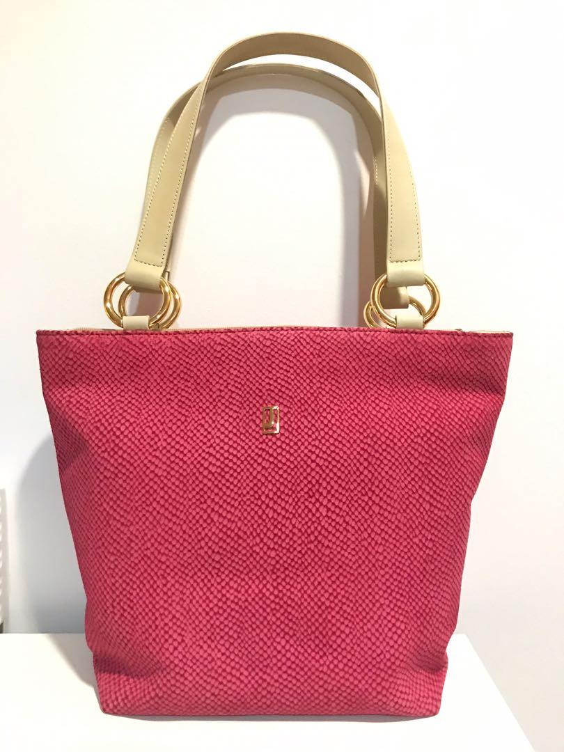 Jafferjees Leather Handbag in Fuchsia Pink, Women's Fashion, Bags