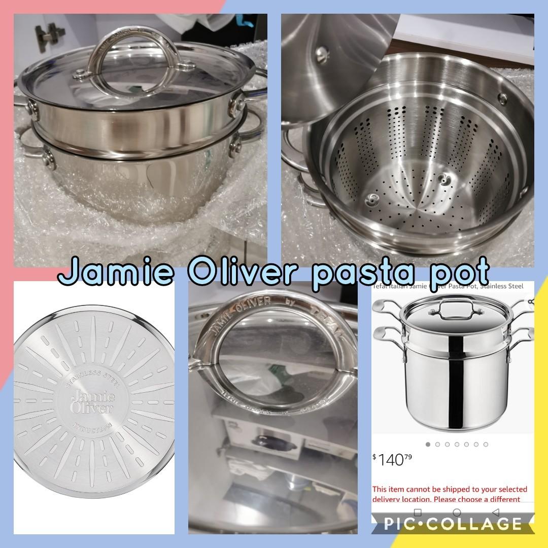 Jamie Oliver pasta pot 6L (Category: Other Kitchenware & Tableware) located in Manila. Submitted by trinketsnuggets (Listing ID 1070708504, Image 1). Description: barely used excellent condition almost new no box grab or Lalamove Gcash bdo.
