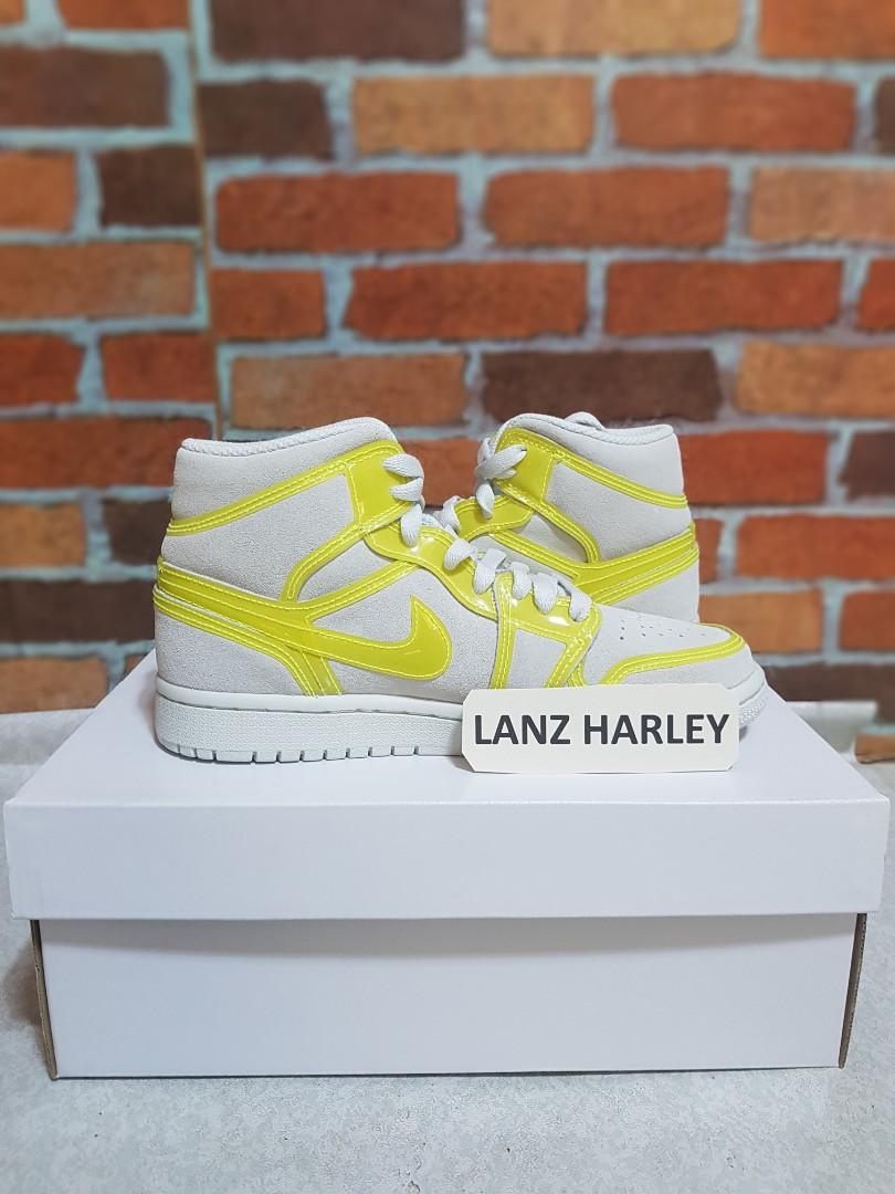 Jordan 1 Mid LX Optic Yellow, Women's Fashion, Footwear, Sneakers on  Carousell