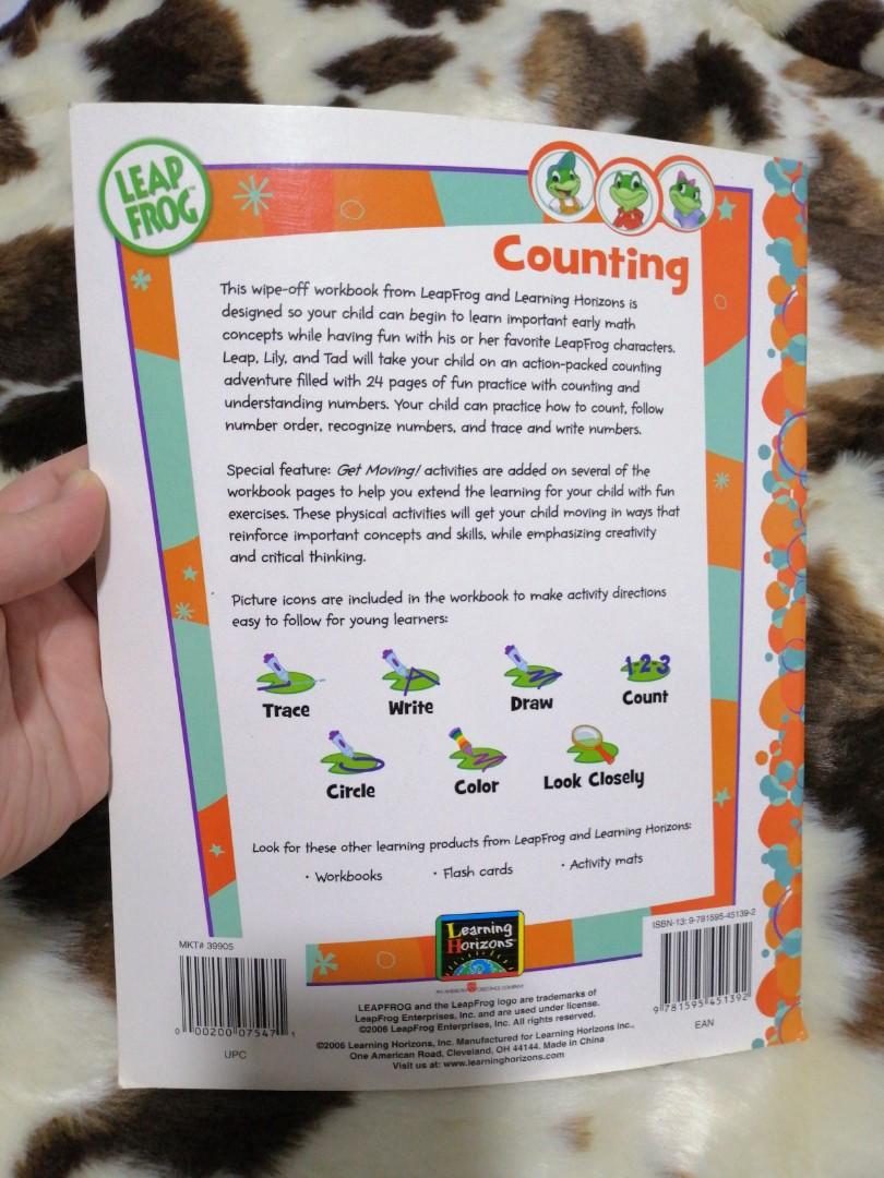 Leap frog wipe - off workbook (Category: Children's Books) located in Manila. Submitted by krystalchewey_ (Listing ID 1070784833, Image 2). Description: Wipe off.
