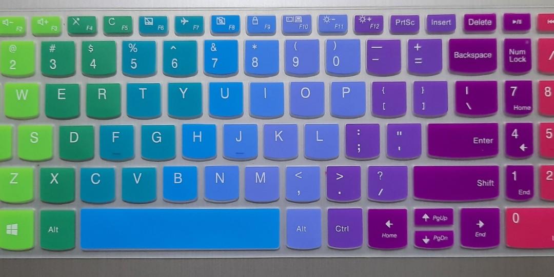 Lenovo Ideapad Silocon Keyboard Protector (Category: Computer Keyboard) located in Caloocan City. Submitted by aaron.joshua (Listing ID 1070822163, Image 1). Description: Rainbow colored silicon keyboard protector for Lenovo Ideapad. Reason for selling: wrong model bought for my unit. New and never used.