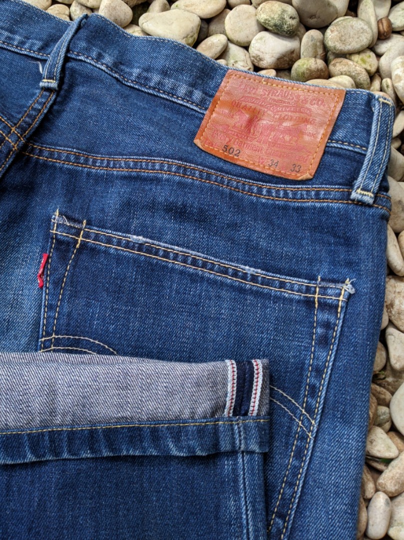 Levi's 502 selvedge best sale