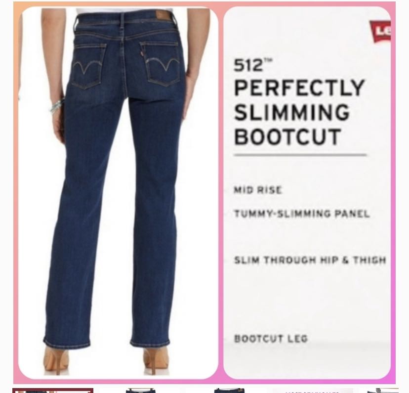 LEVI'S 512 PERFECTLY SLIMMING BOOTCUT JEANS, Women's Fashion, Bottoms, Jeans  on Carousell