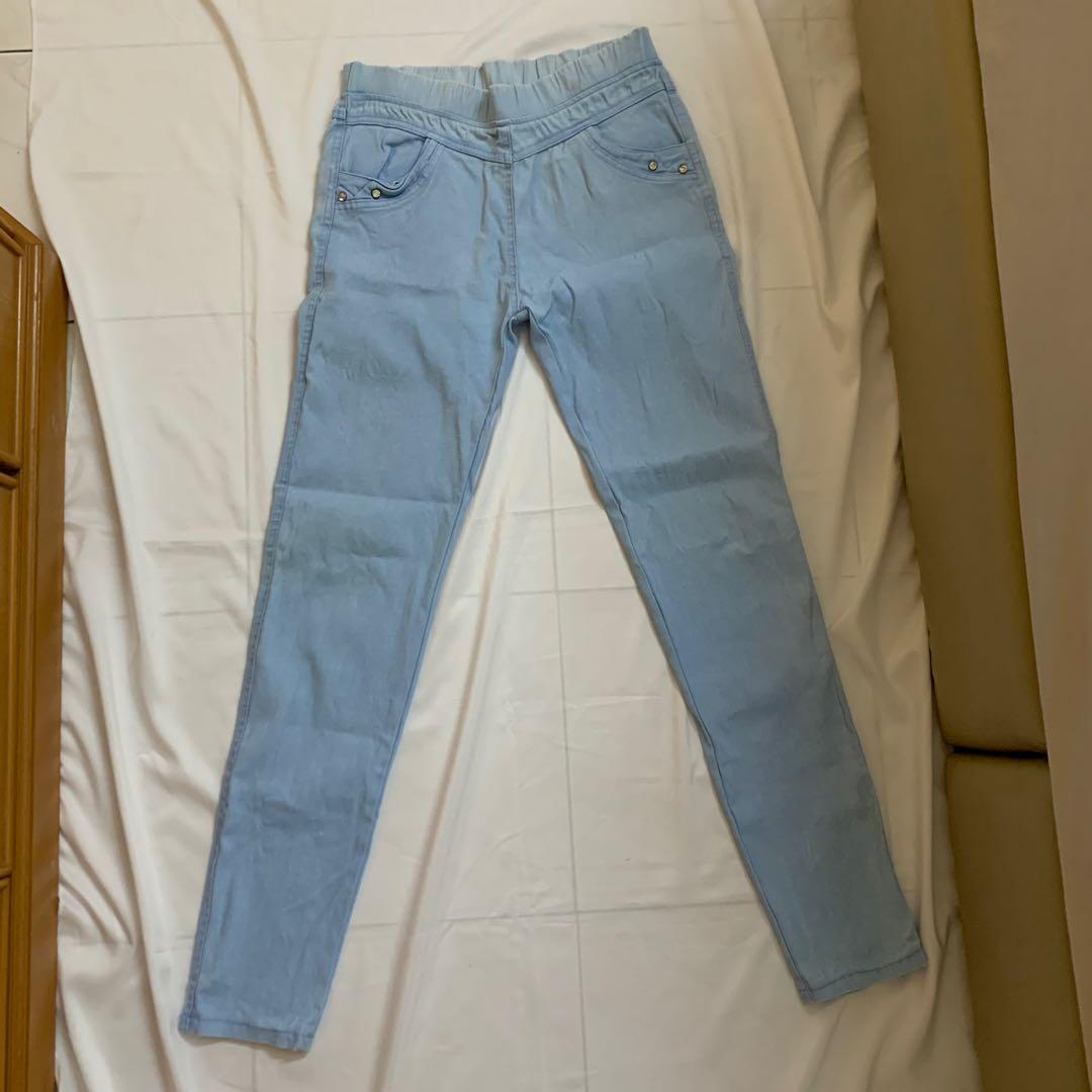 Light blue pants, Women's Fashion, Bottoms, Jeans & Leggings on Carousell