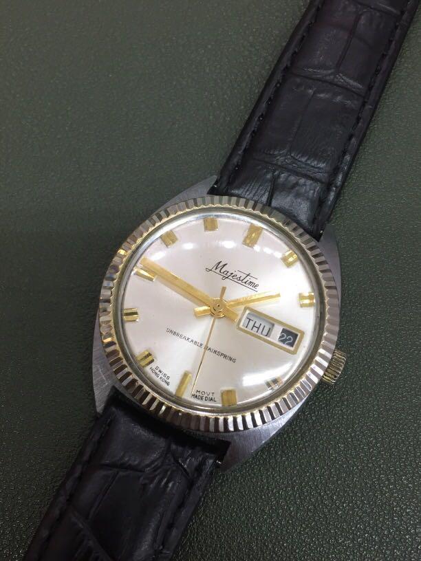 Majestime Swiss Movt Day Date Winding Vintage Watch NN16