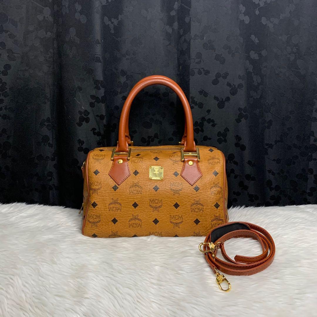 McM Cognac Sling Bag, Luxury, Bags & Wallets on Carousell