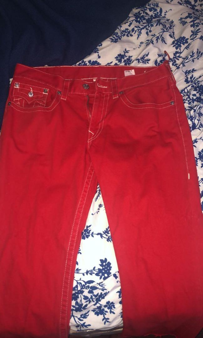 Red true shop religion jeans