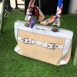 Miu Miu Vintage Raffia Bag