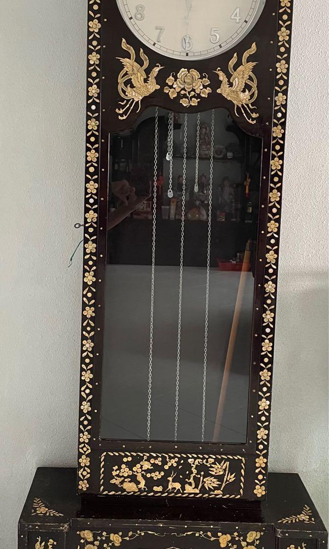 Moathe Moathe Antique Grandfather Clock, Furniture & Home Living, Furniture ...
