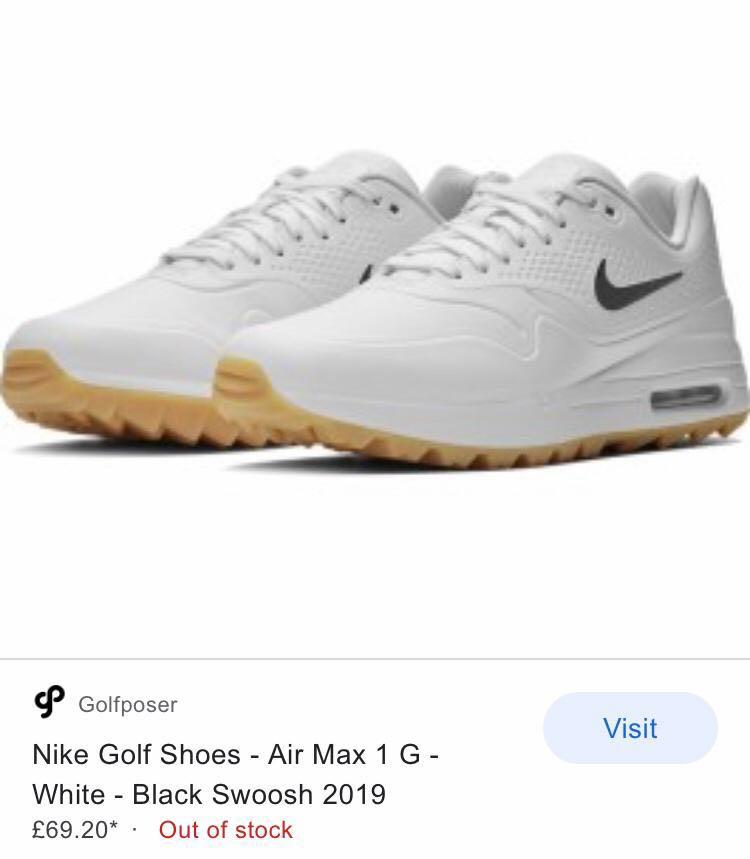 Nike air max 1 g golf shoes 2019 hot sale