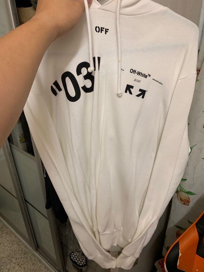 Used off sales white hoodie