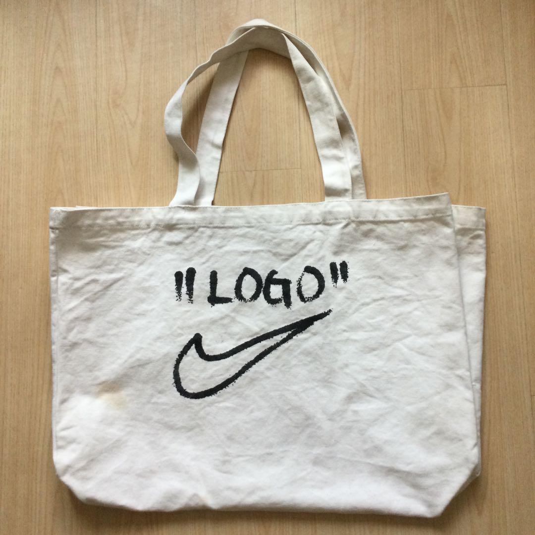X Nike Off Logo Tote Bag size(包順豐速遞）, 名牌, 手袋及銀包-