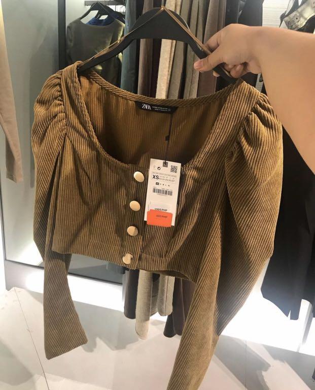 Zara corduroy top clearance