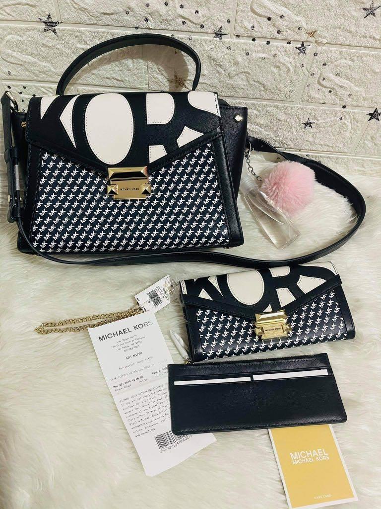 Original michael kors whitney bag wallet set