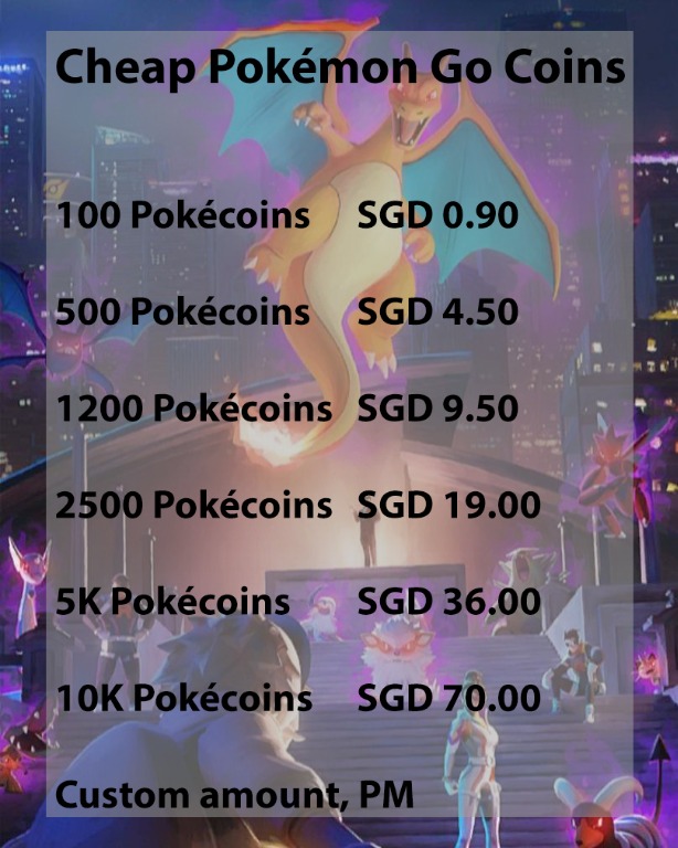 Pokemon GO Cheapest Pokecoins Cheap Poke coins top up, Video Gaming ...