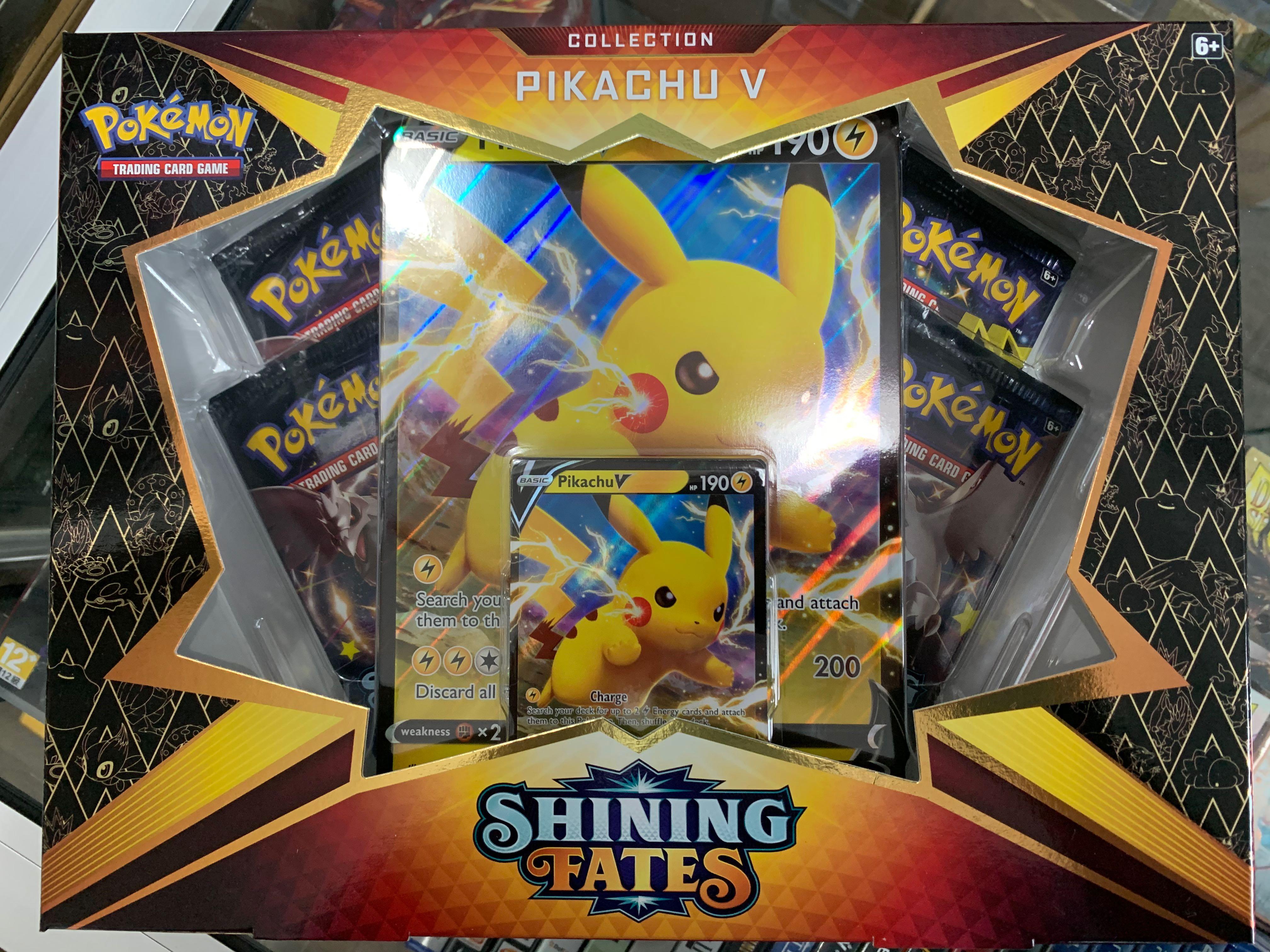Pokemon Shining Fates Pikachu V Box Collection Set Tin Hobbies Toys Toys Games On Carousell Pokemon Shining Fates Pikachu V Box Collection Set Tin Hobbies Toys Toys Games On Carousell