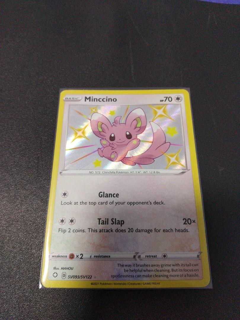 Pokemon Tcg Minccino Shiny Rare Shining Fates Sv093 Sv122 Hobbies Toys Toys Games On Carousell