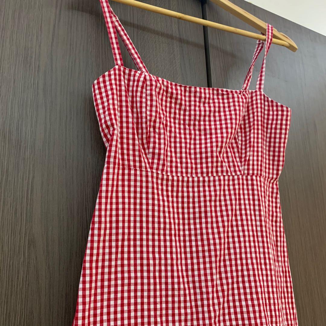 brandy melville red gingham dress EMMALINE MINI you will be dressed to impress Brandy Melville Red Gingham Dress