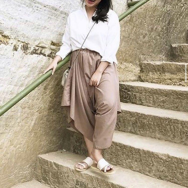 brown harem pants, Fesyen Wanita 