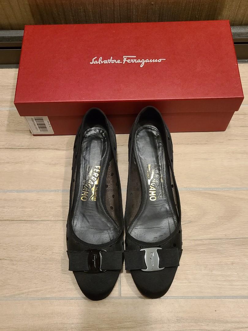 Salvatore Ferragamo Shoes us 7.5 vary dots 3.0cm, 女裝, 鞋