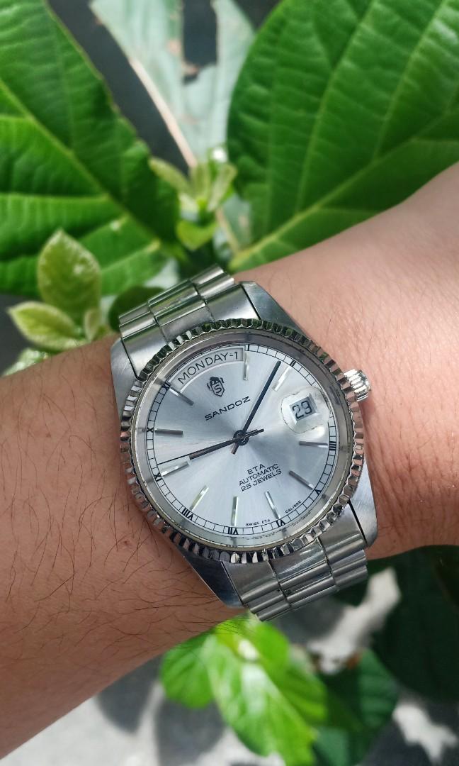 Sandoz Day Date President Homage Automatic Vintage Swiss Watch Not Rolex,  Bulova, Rado, Tissot, Seiko, Casio, Orient, Omega, Tag Heuer, Ricoh, Men's  Fashion, Watches & Accessories, Watches on Carousell