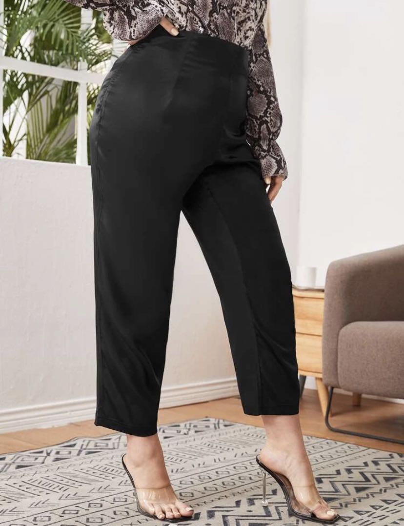 Shein Black Trousers, Women's Fashion 