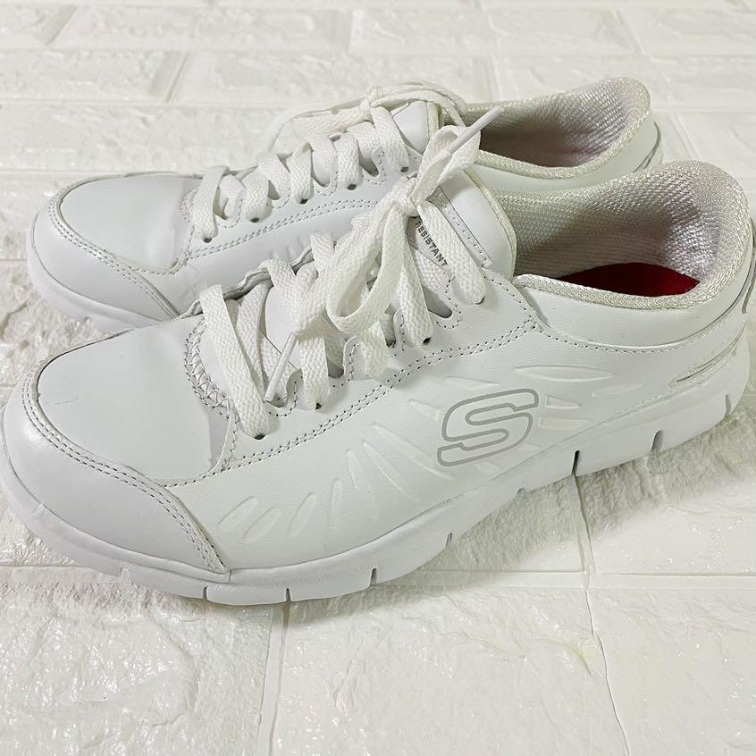 Skechers white rubber shoes top
