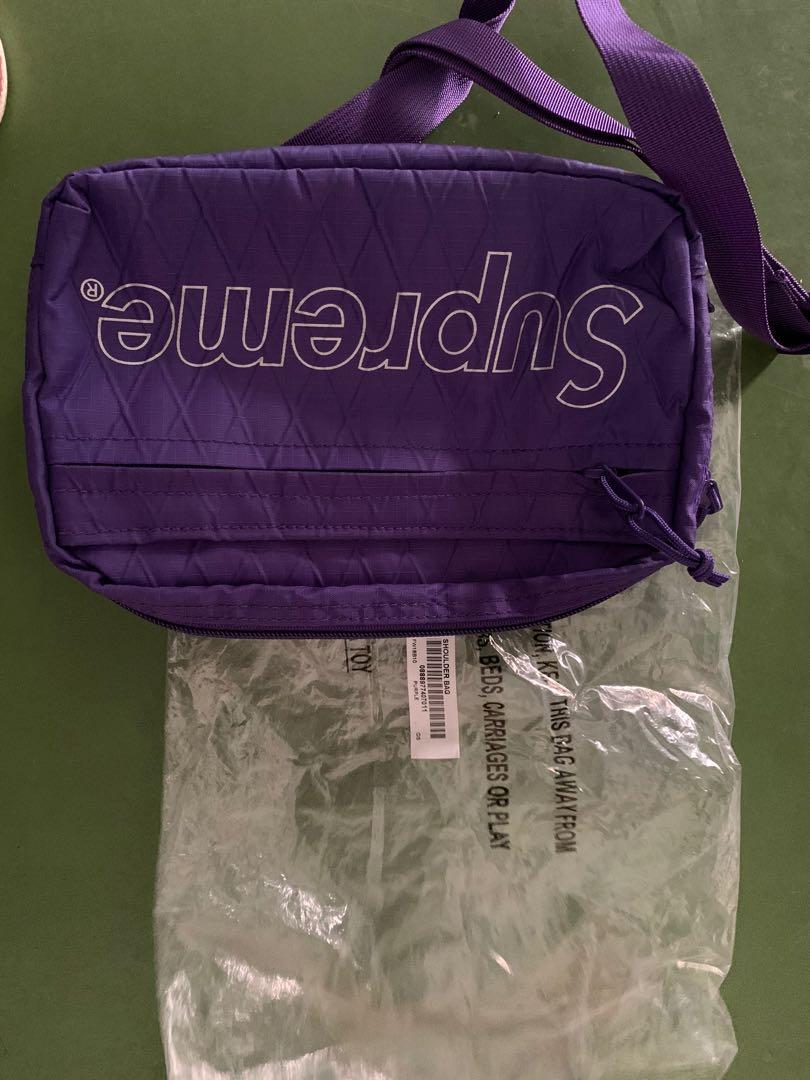 supreme fw18 shoulder bag purple