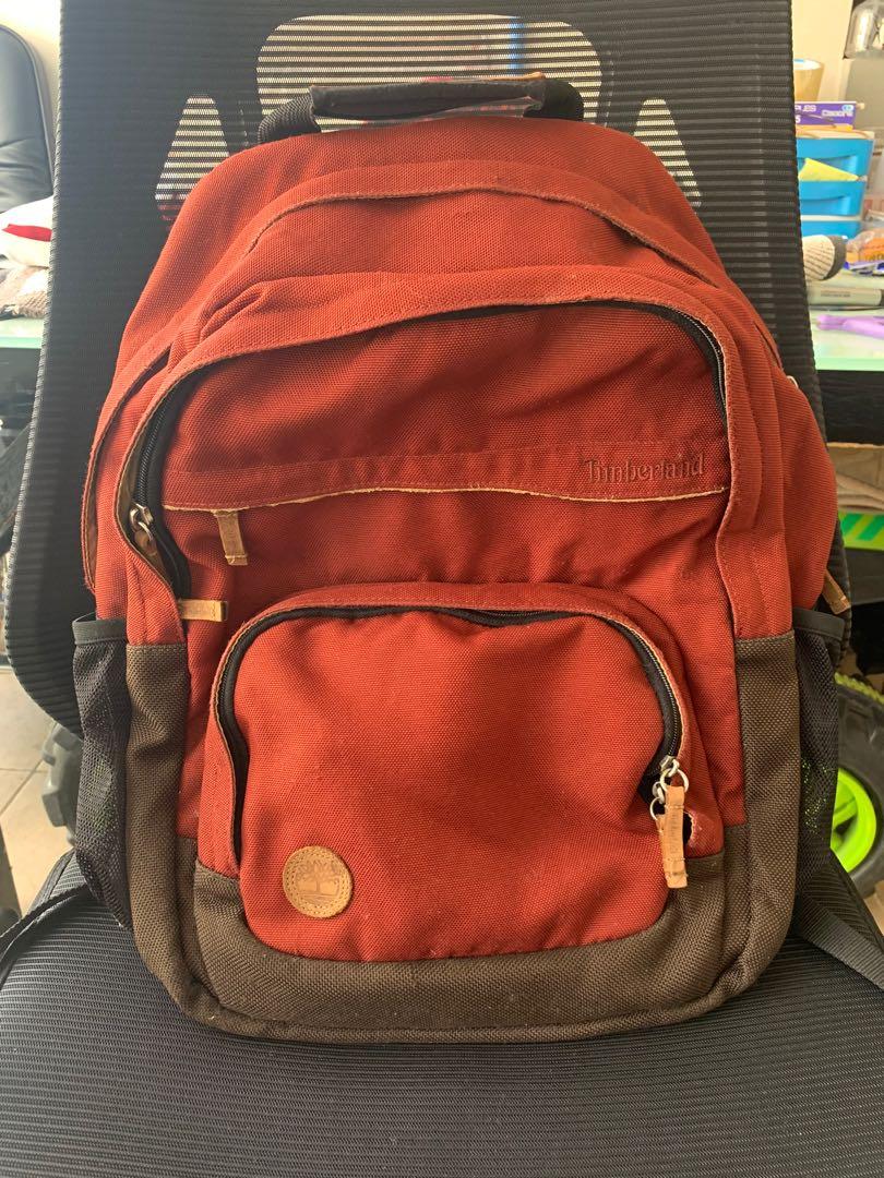 Timberland backpack (Category: Backpacks) located in San Jose del Monte. Submitted by clydekevin08 (Listing ID 1070704204, Image 1). Description: Sign of usage..many compartments..can fit laptop..1800 + sf.