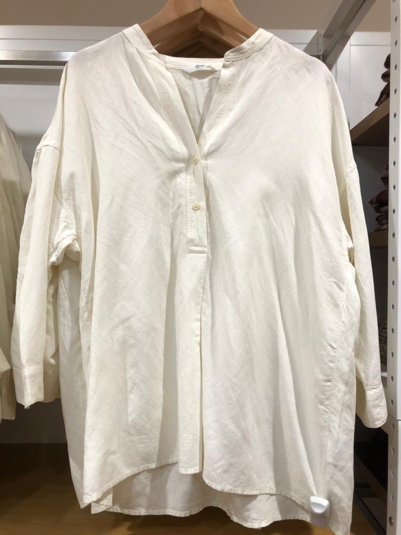 Uniqlo Linen Blend Skipper Collar Blouse, Women's Fashion, Tops, Blouses on  Carousell