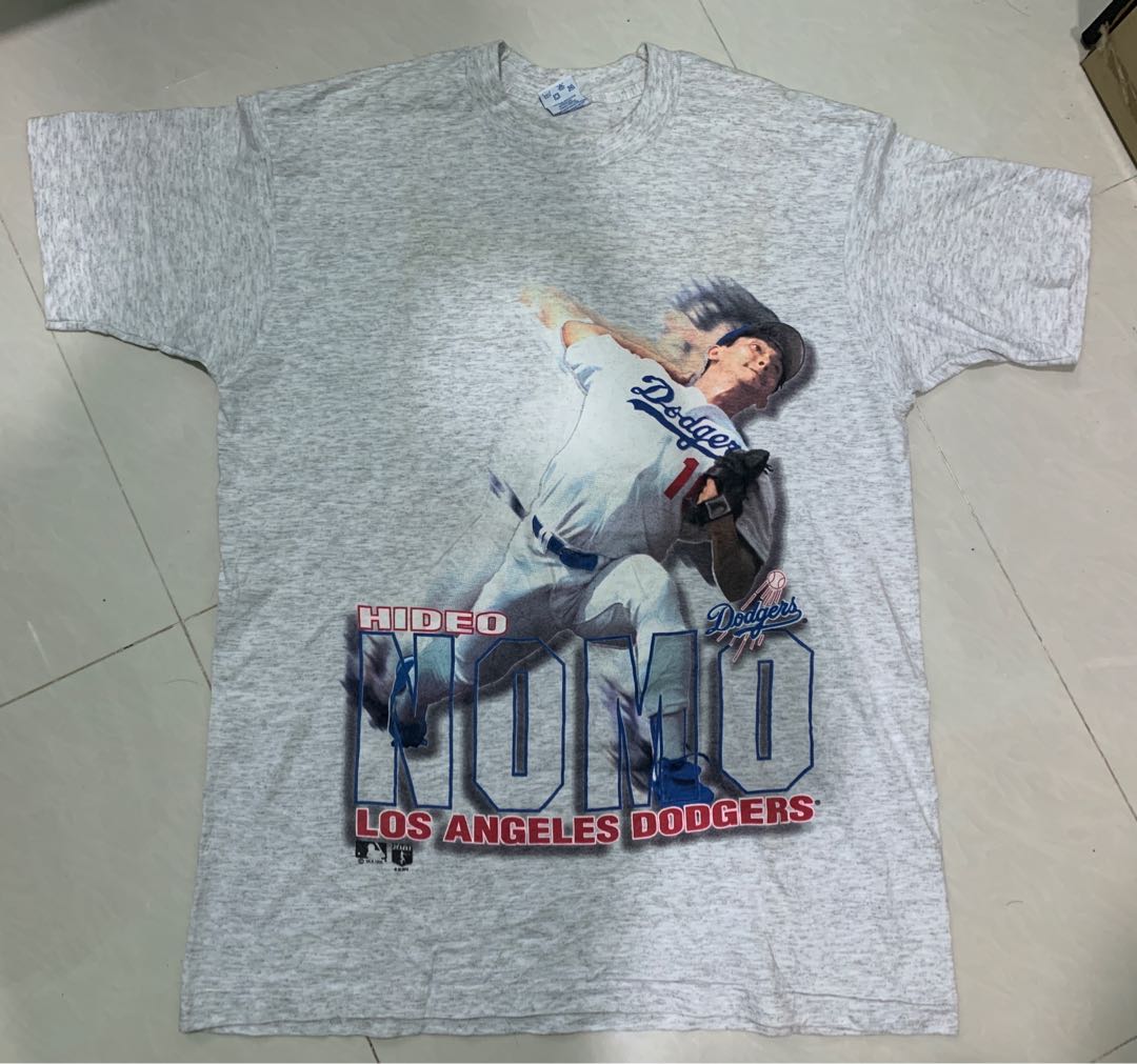 Vintage 90s Hideo Nomo MLB LA Dodgers Shirt, Men's Fashion, Tops & Sets,  Tshirts & Polo Shirts on Carousell