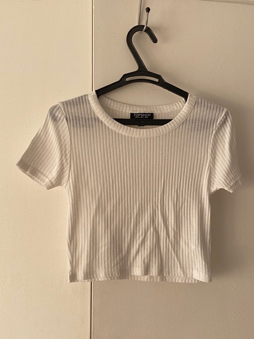 white sheer crop top
