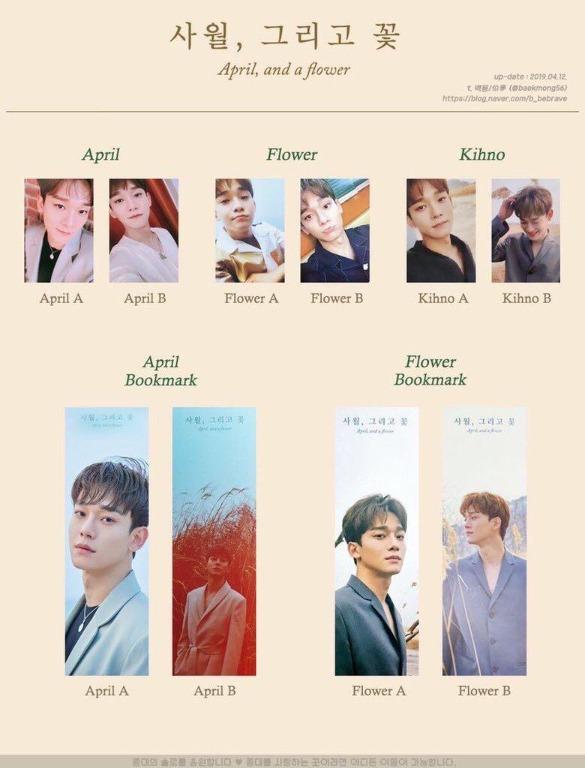Wts Exo Chen April And A Flower Album Bookmarks K Wave On Carousell