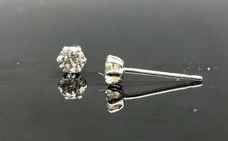 100% Real Natural Earth Mined Diamonds 0.10 round studs (.05 carat each) 18k wg/yg/platinum setting