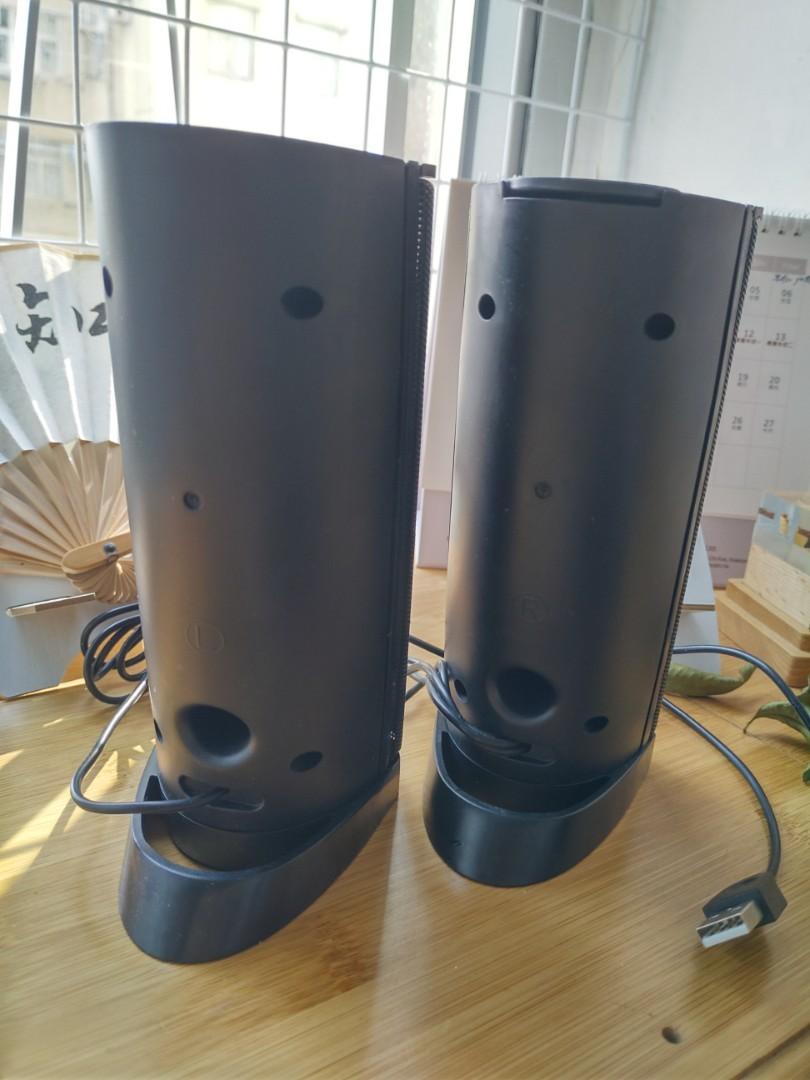 全新有盒 Dell AX210 3.5mm Audio Plug Usb 供電 Speaker 電腦喇叭, 音響器材, 可攜式音響設備