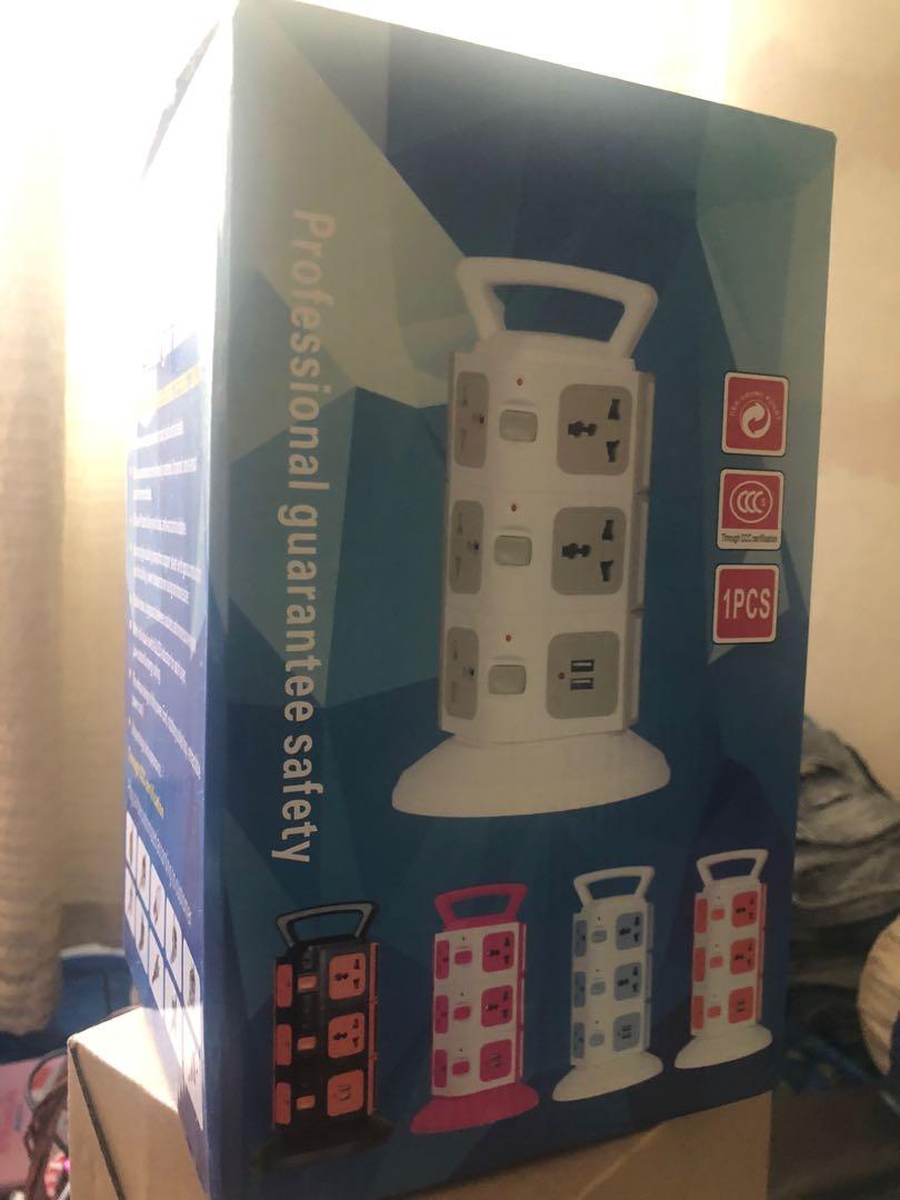 Adaptor plug socket (Category: Electrical, Adaptors & Sockets) located in Singapore. Submitted by 150982 (Listing ID 1070951973, Image 1). Description: 11 charging 2 USB port Clearance stock pm for fast deal.