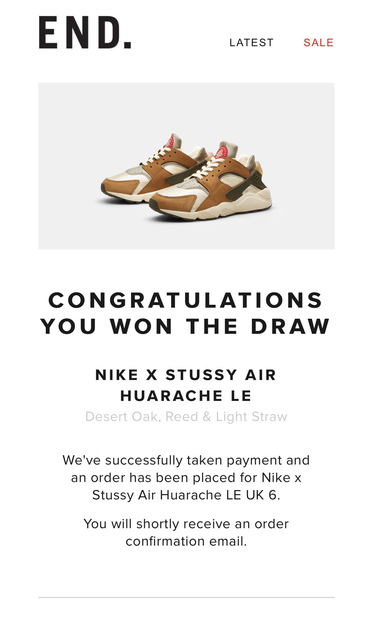 Air Huaraches Nike X Stussy Men S Fashion Footwear Sneakers On Carousell