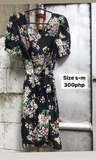 Asymmetric floral dress