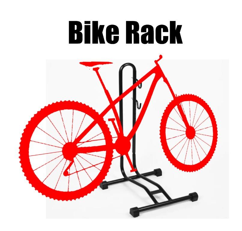 Bicycle Rack Bike Stand Holder Ltype Coated Steel Display, Sports