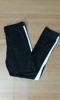 Black Striped Scuba Pants