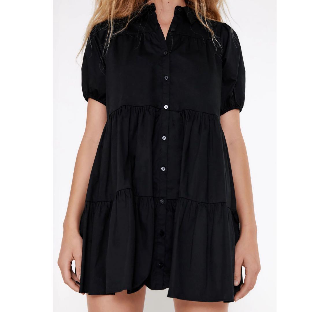 Flounce dress trf zara clearance