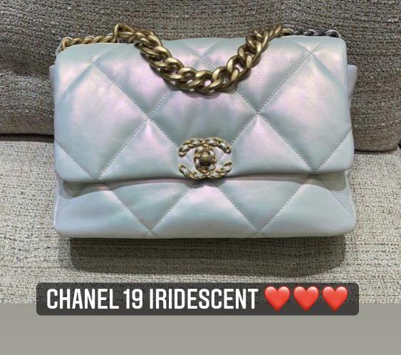 Chanel 19 iridescent ivory., Luxury, Bags & Wallets on Carousell