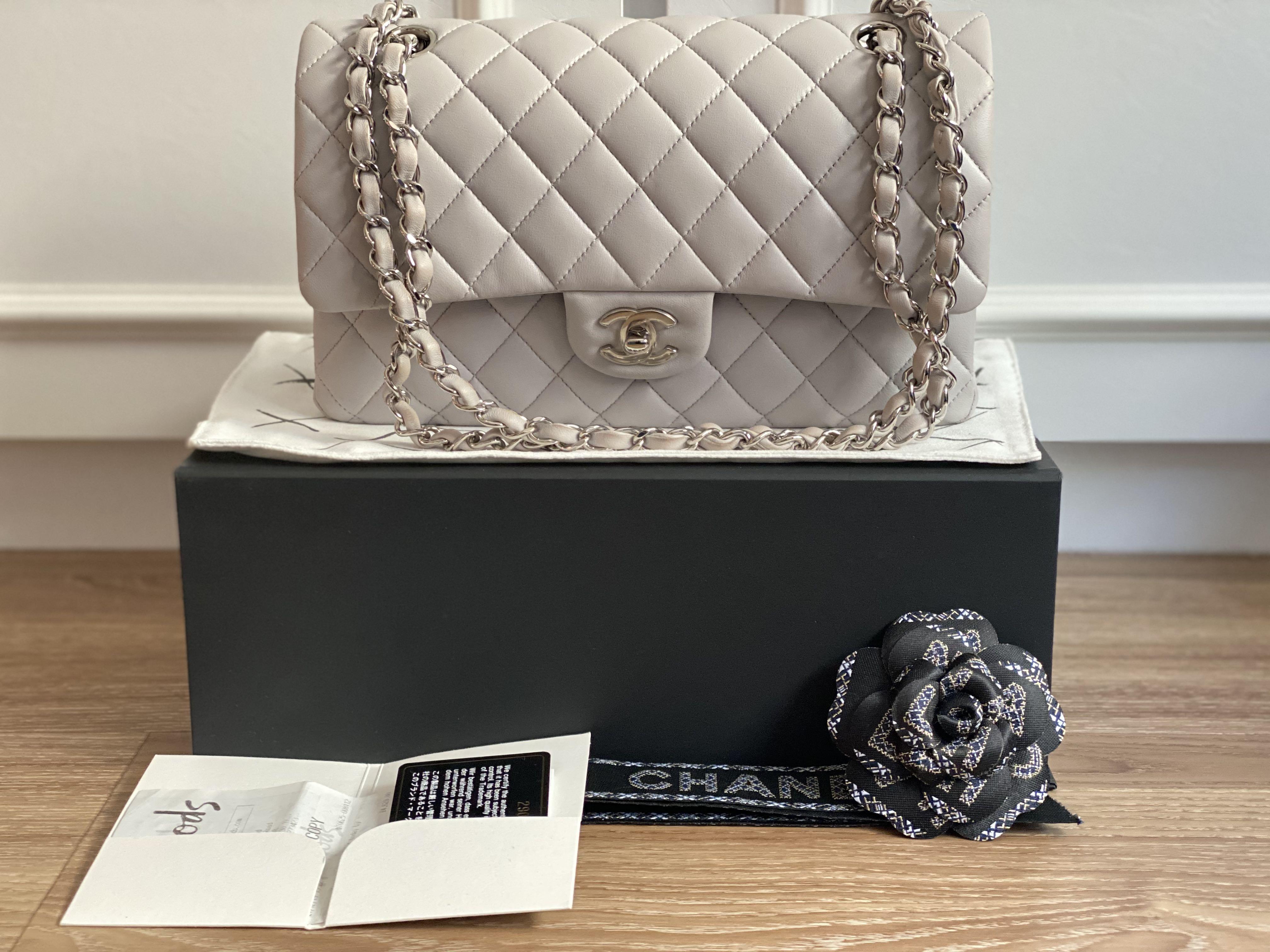 Chanel Classic Medium Gray Series 29 with ORIGINAL RECEIPT , Luxury, Bags &  Wallets on Carousell