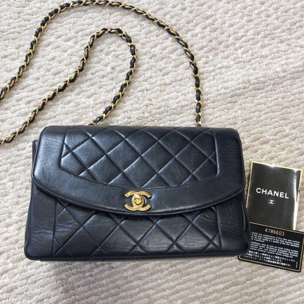 Chanel Vintage Diana Bag, 名牌, 手袋及銀包- Carousell