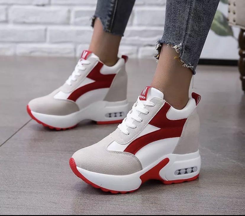 Chunky heeled platform trainers sneakers Size 35 Women s Fashion Footwear Sneakers on Carousell