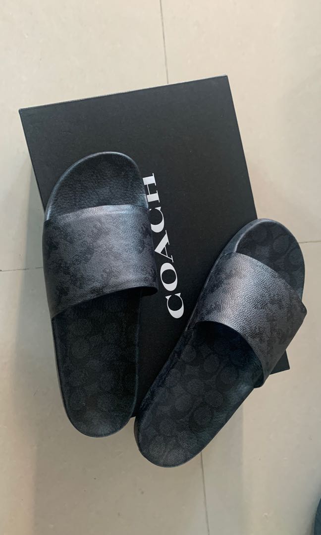 Coach slides, Men's Fashion, Footwear, Flipflops and Slides on Carousell