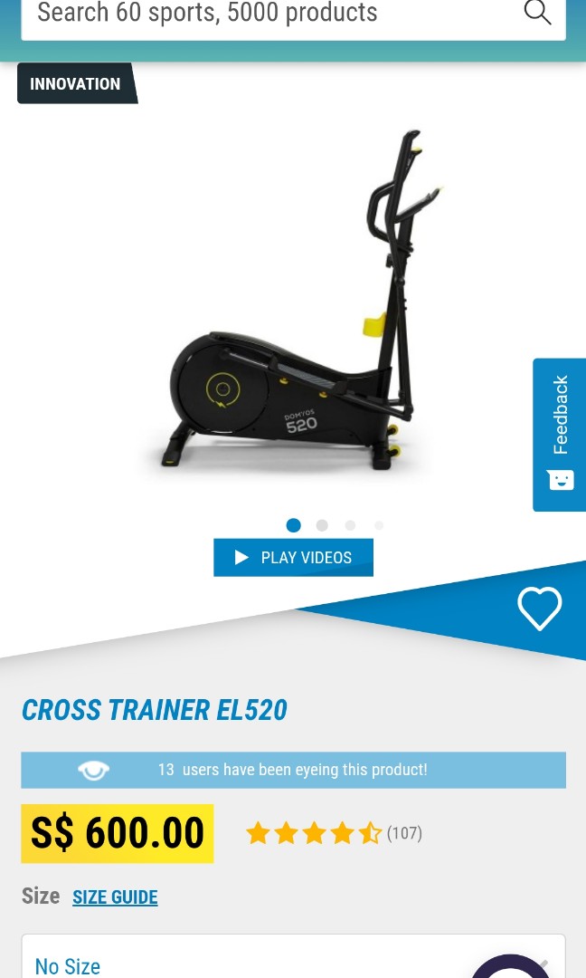 Cross trainer el520 clearance