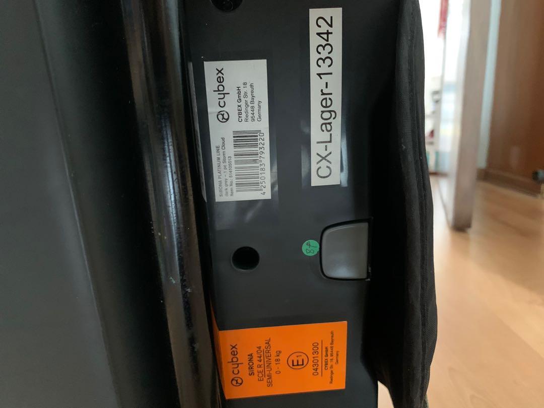 Cybex Sirona Platinum 180 degree rotation Car Seat